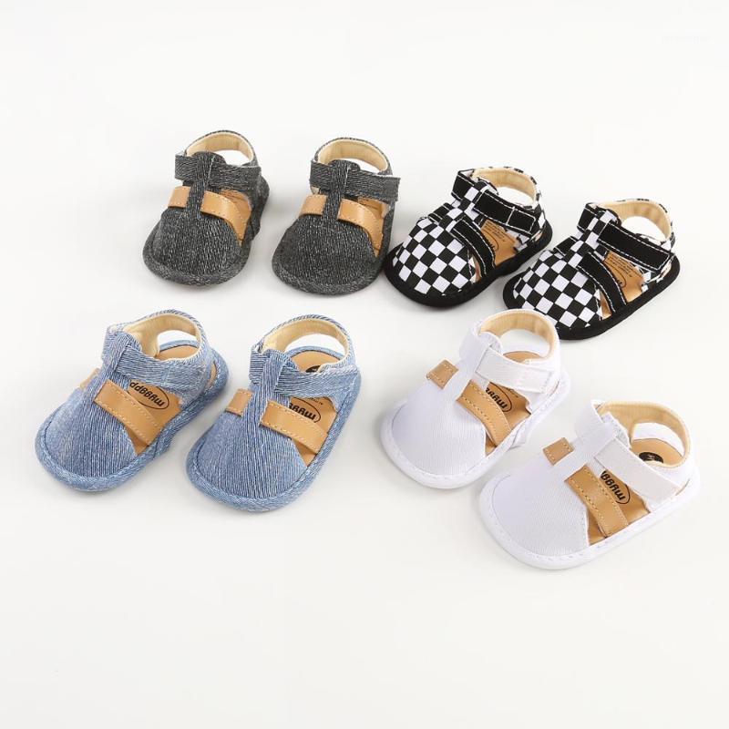 

Newborn Toddler Baby Boy Shoes Striped Plaid Sneaker Non-Slip Sandal Summer Casual Sandals -18M1