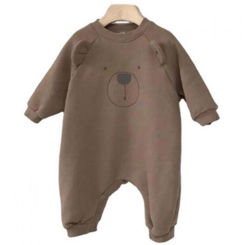 

2021 New Newborn Rompers Boys Cartoon Romper Infant Kids Baby Girls Cotton Clothes Long Sleeve Play Suit Jumpsuit Aged 0-24months Aqfe, Light beige