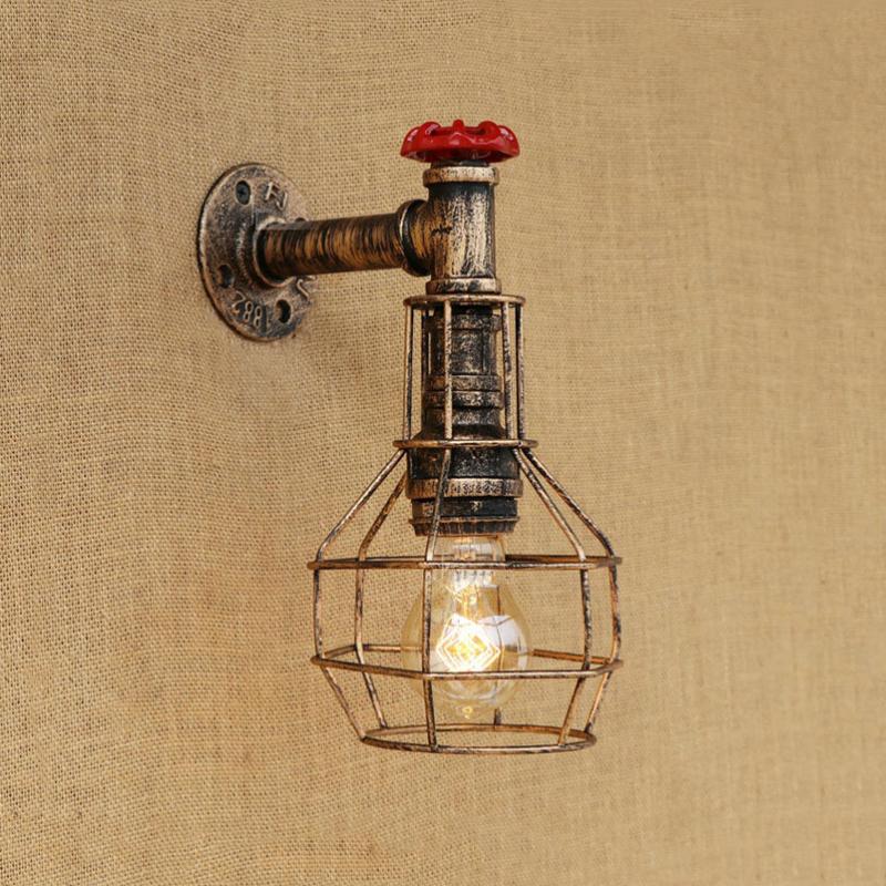 

Bedroom study stair corridor bar club pub restaurant aisle cafe lamps bra wall sconce Vintage lamps retro loft water pipe lights