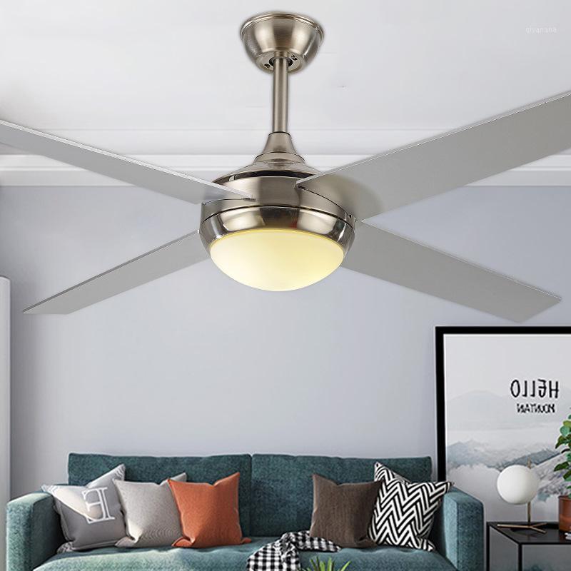 

4 Blades Indoor Ceiling Fans Light with Remote Control 42 52 Inch 110v 220v Modern Led Ceiling Lighting Fan Ventilator Lamp1