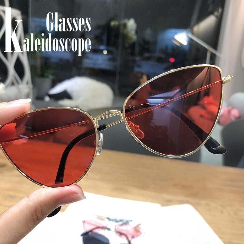 

Metal Cat Eyes Sunglasses for Women Retro Marine Films Eyewears Men New Brand Oval Cateye Womens Sun Glasses