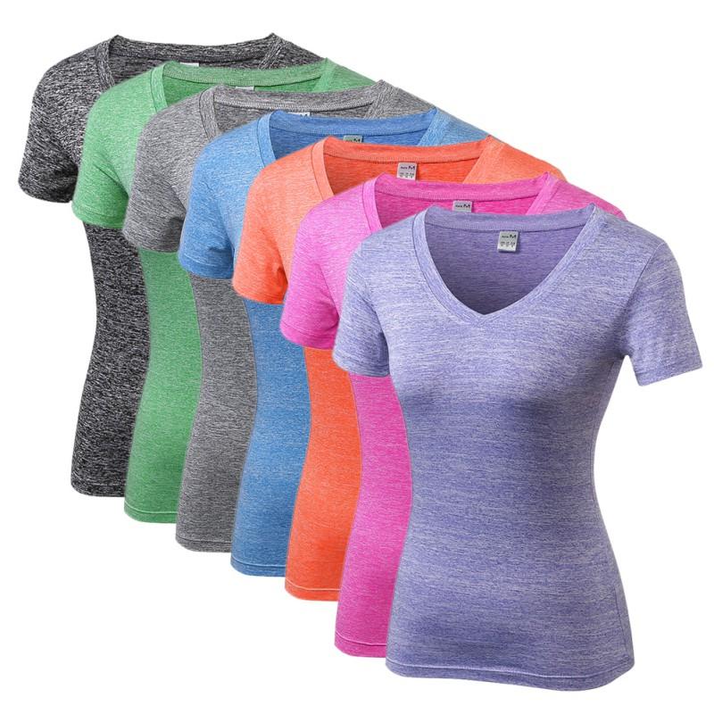 

New Summer Women Sports T-shirt Tee Tops Quick-drying Hygroscopic Short Sleeve T-shirt For Yoga Running, Black
