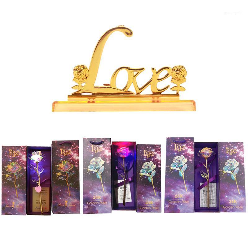 

Forever 24K Foil Plated Gold Love Rose Flowers Lasts Forever Wedding Decor Flowers Creative Gifts for Mother Day Valentine Day1