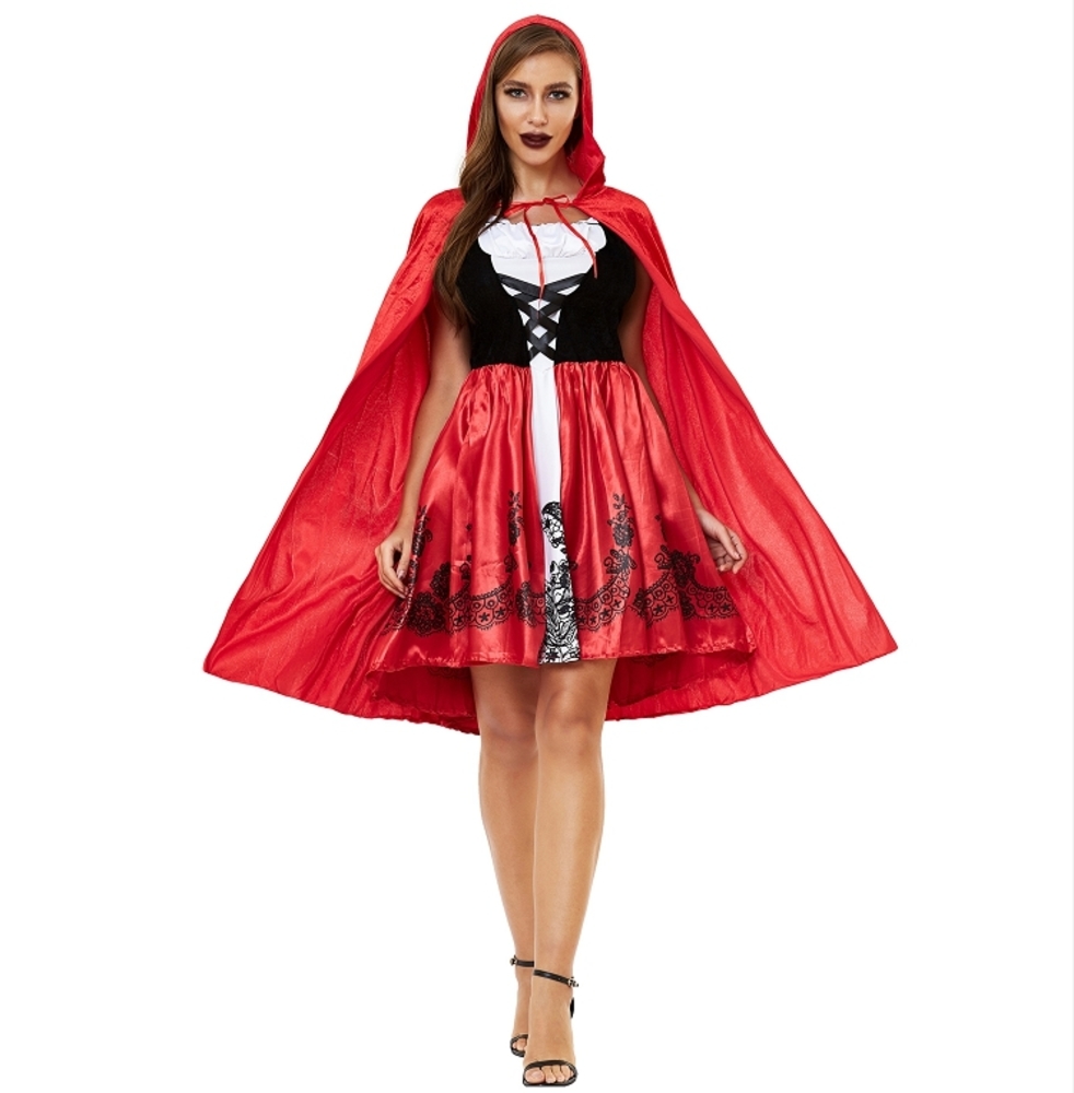 

MRP-014 Halloween Cape Little Red Riding Hood costume cosplay role uniform, As picture