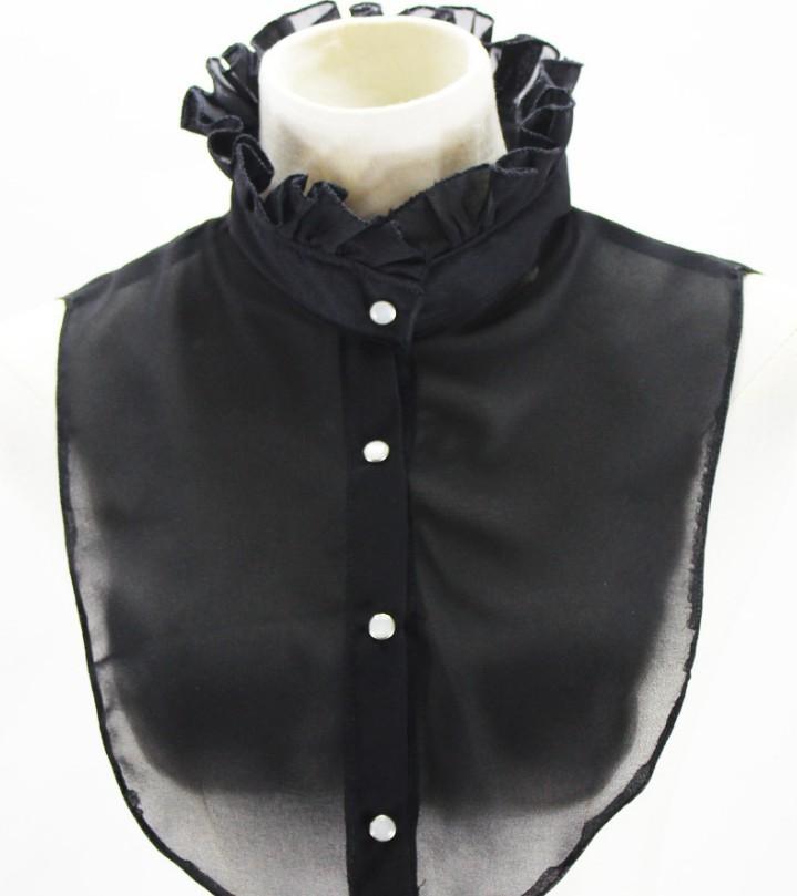 

Bow Ties Adult Chiffon Ruffles Stand Fake Collar For Women Shirt Bouse False Collars Neckwear Detachable Tie Nep Kraagie Decor