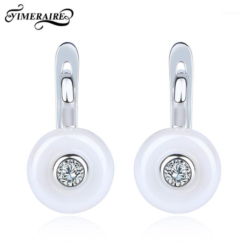 

Small Round Women Stud Earrings With Black White Color Silver Rose Gold Metal Wedding Engagement Gifts Lovely Fashion Jewelry1