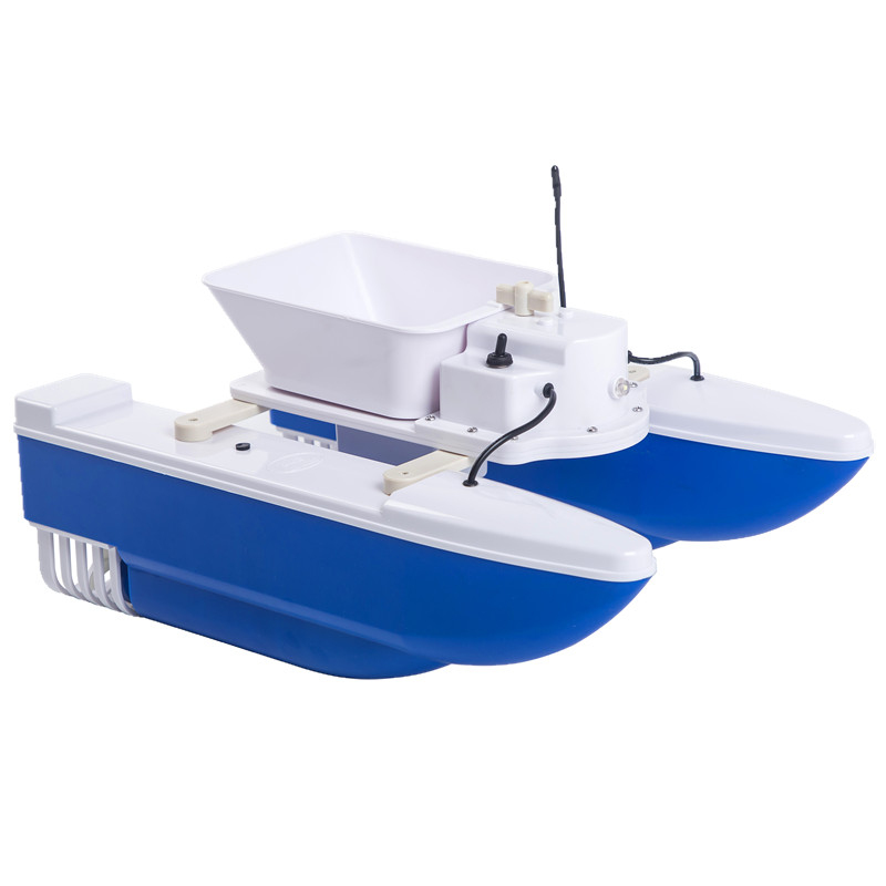

Wireless Control Intelligent Electric RC Fishing Boat 500M 1.5KG Double Body Folding Automatic Feeding RC Nesting Bait Boat, Blue