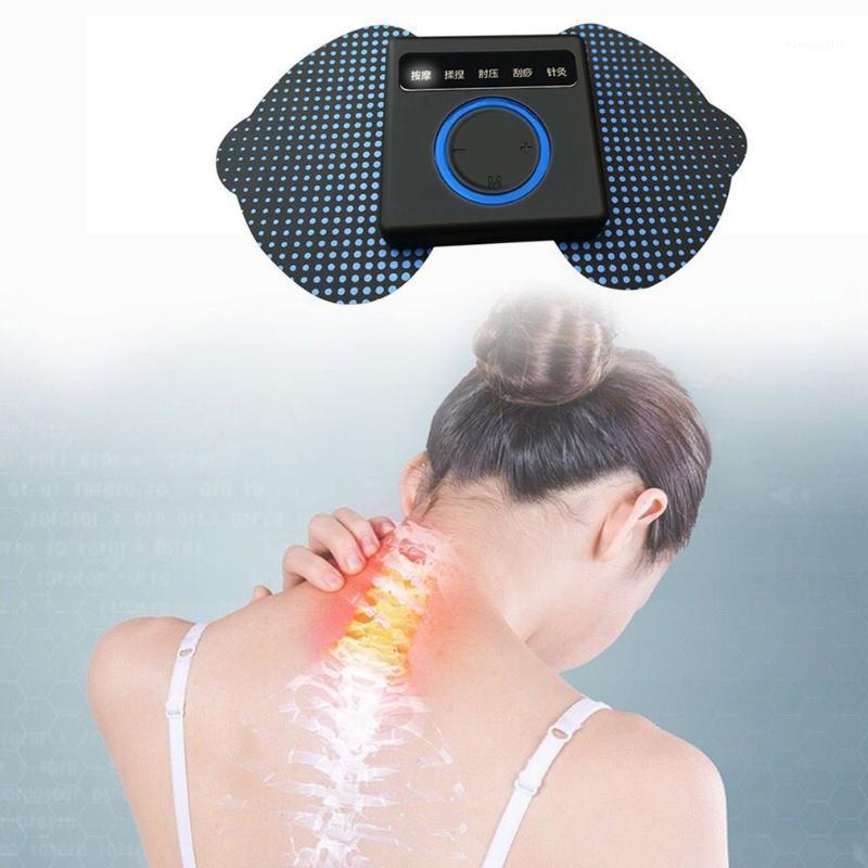 

Massager Smart Cervical Massager Mini Portable Pulse Physical Therapy Multifunction Neck Decals1