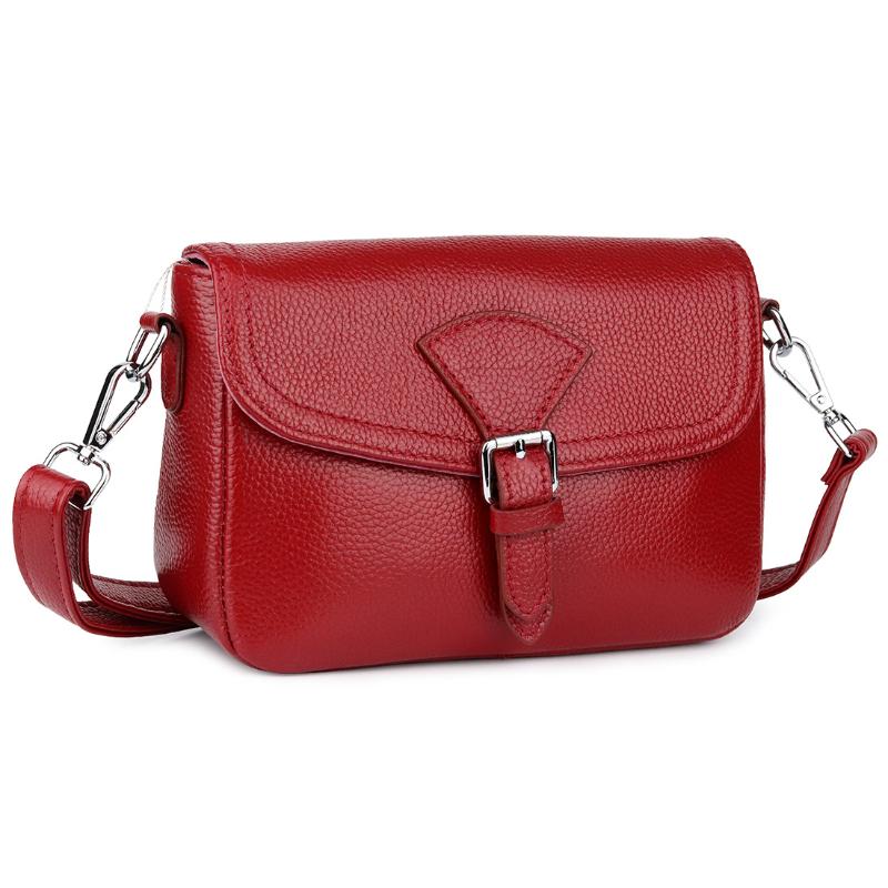 

New women's Leather Shoulder Bag Fashion first layer leather messenger bag, Black