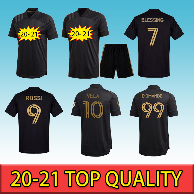 

2020 Los Angeles FC Soccer Jersey 2020 21 LAFC #9 ROSSI #10 VELA Home Away Uniform Mens #7 BLESSING #99 DIOMANDE Football Shirt