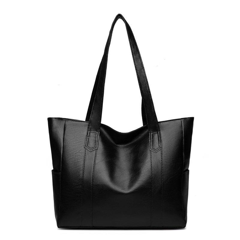 

2021 Hot Sale Handbags for Women Large Capacity Shoulder Bags High Quality Leather Messenger Hand Bag Ladies Wild Package Tote, Black
