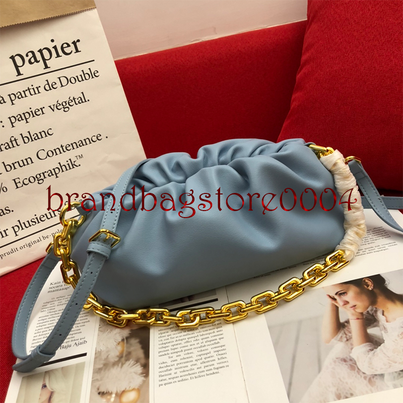 

2021 new cloud bag women's bag spring and summer leisure fashion shoulder bag versatile chain slant across handbag, Blue