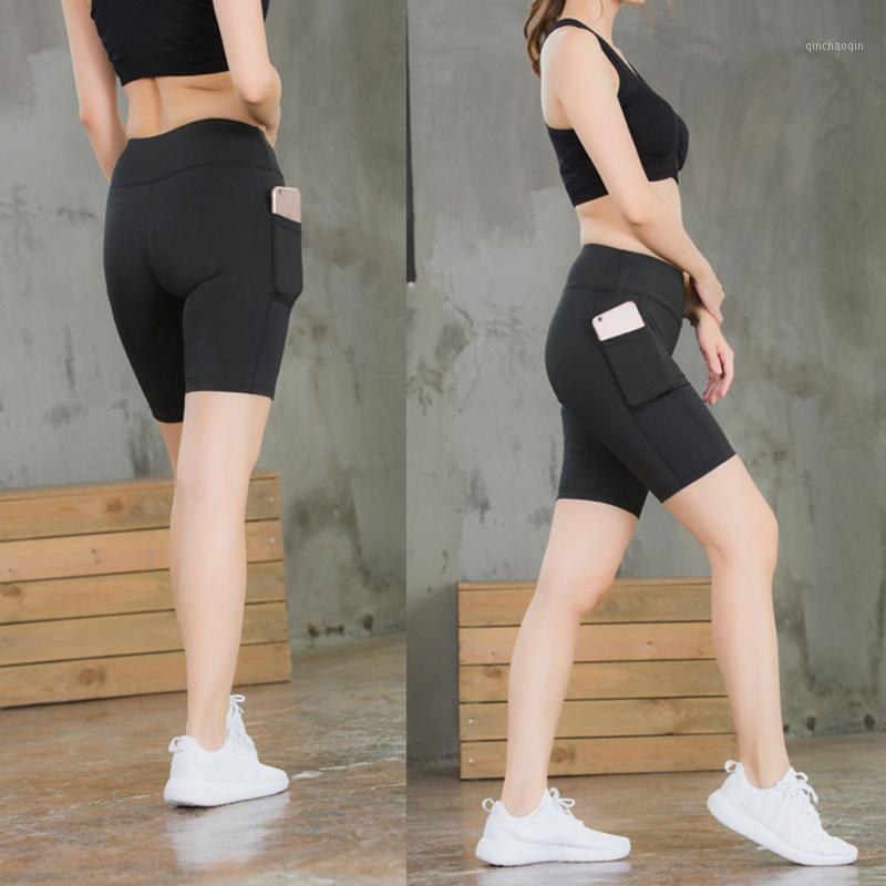 

Women Breathable Compression Elastic Fashion Sweatproof Side Pocket Quick Dry Running Shorts Cycling Fitness Yoga Gym Exercise1, Grey