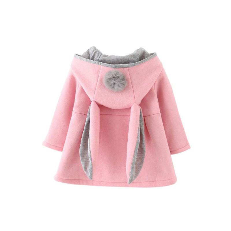 

Autumn Baby Jackets Girls Long Sleeve Kids Coat Jacket Ear Hoodie Casual Outerwear Baby Winter Jacket, B1