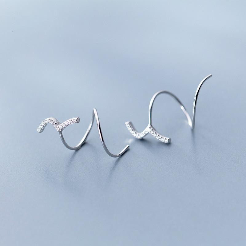 

Hoop & Huggie Earrings Stainless Steel Silver Color Earring For Women /Girl Jewelry