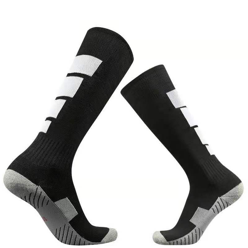 

Football socks men's long tube professional thickened medium tube adult children's knee high tube female anti slip towel bottom 003, Size 39-45