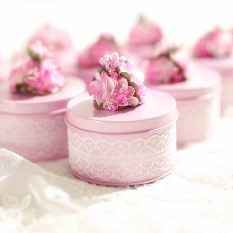 

20pcs/lot European Candy Box Wedding iron box creative mariage Christening Birthday chocolate Gift Bags & Wrapping Supplies1