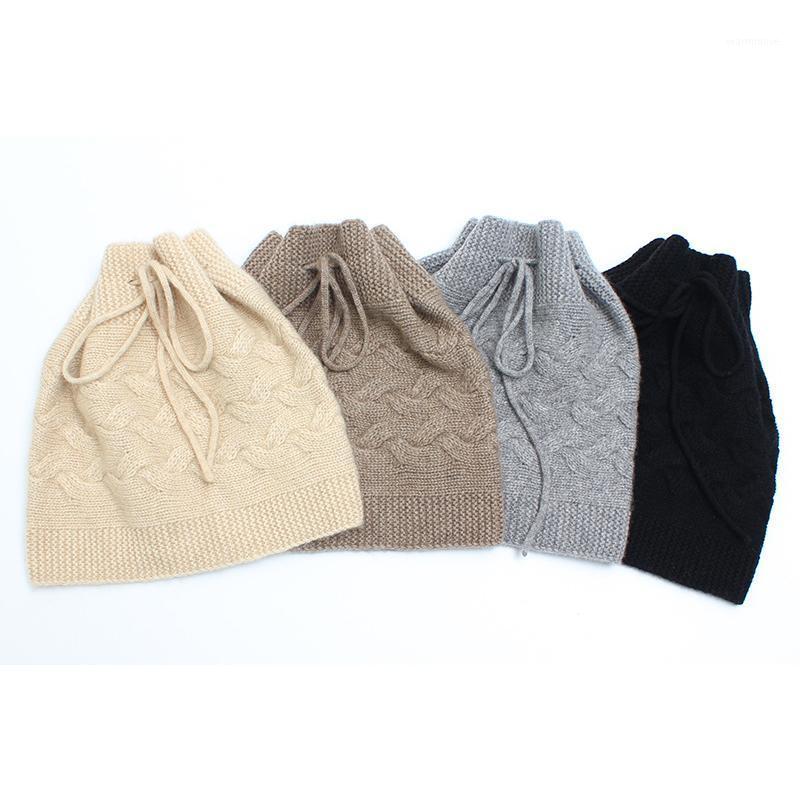 

100% cashmere knitted collar and hat dual-use new style for autumn and winter warmth woman hat1