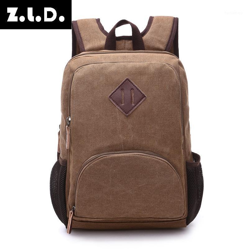 

Z.L.D. Men's and Women's High Quality Canvas Backpack Fashion Casual Backpack Teen Student Bag Short Travel Mochila1, Photo color