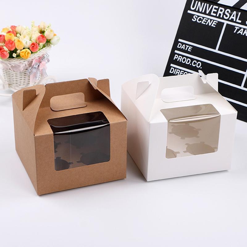 

10pcs Kraft Paper Bakery Boxes with Window Wedding Favors Gift Boxes Dessert Cupcake Kids Birthday Baby Shower Party Supplies1