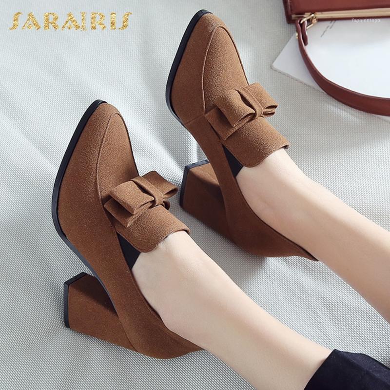 

Sarairis Large Size 43 Square High Heels Office Ladies Pumps Slip On Sweet Bowtie Concise Elegant Fashion Pumps Woman Shoes1, Black