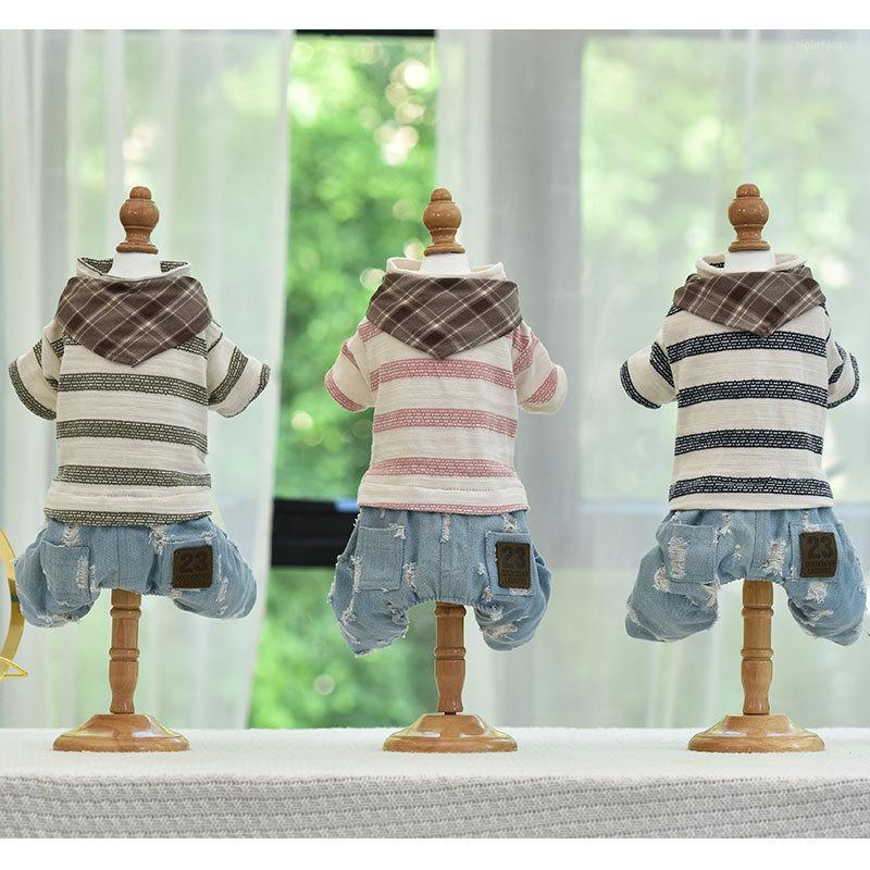 

Pink Blue Green Colors Four Legs Warm Cotton Padded Dog Clothes for Autumn and Winter Puppy Clothes Pet Striped Thicken Jumpsuit1