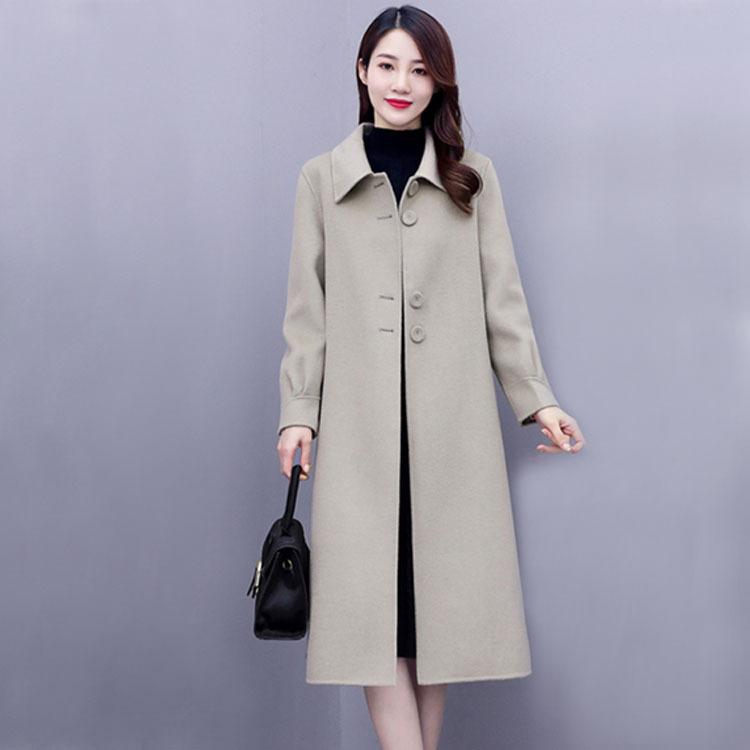 

overcoat women' high-end temperament 2020 new winter clothing Korean loose medium long pure wool overcoat fashion, See chart