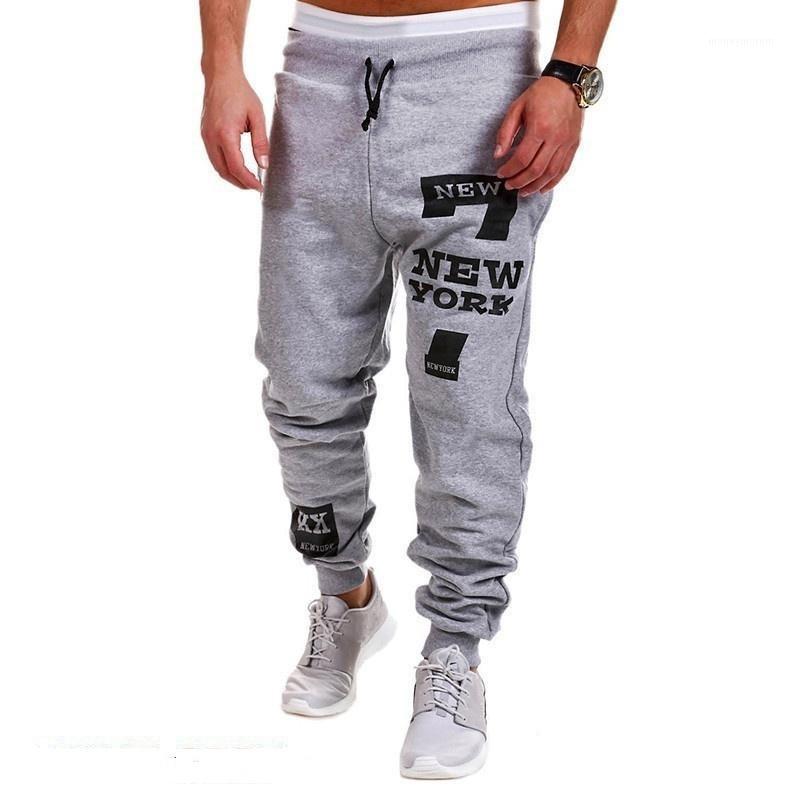 

Men Jogger Patchwork Gyms Pants Men Fitness Bodybuilding Gyms Pants Runners Clothing Sweatpants Trousers Hombre 2020 Autumn1, White