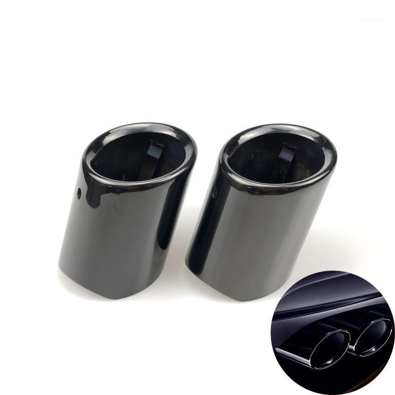 

Car Styling Auto Exhaust Pipes Twin Tail Rear Pipe Car Exhaust System Cover Case For 730i 730Li E65 E66 E671