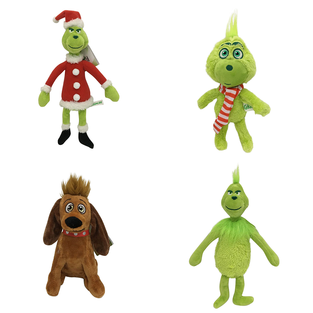 

25cm 32cm Christmas Indoor Decoration Stuffed plush dolls XMS Cartoon Animals Kids Happy Gift M842