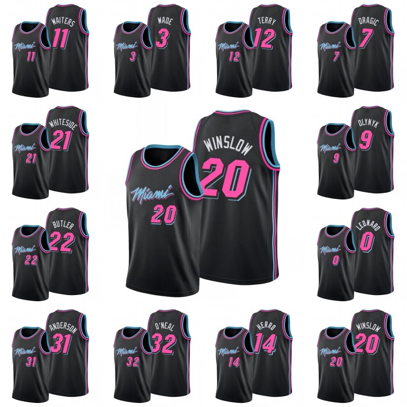 

Miami Heat Men Tyler Herro Dion Waiters Dwyane Wade Tyler Herro Jimmy Butler Shaquille O'Neal Ryan Anderson Jersey, Color1