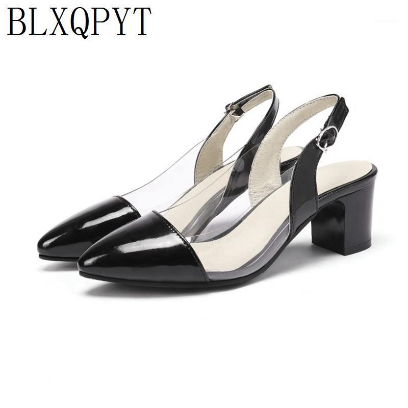 

BLXQPYT Sweet New Spring Summer Sandals Women Shoes Big Size 32-45 High Heels Pointed Toe Pumps wedding Party shoes Woman C5-161, Black