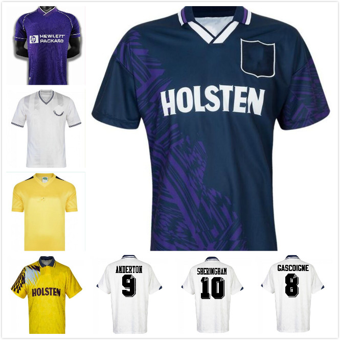 

Klinsmann 1990 1998 1991 1982 Retro GASCOIGNE ANDERTON SHERINGHAM Ginola Ferdinand soccer jersey Centenary Jersey uniforms