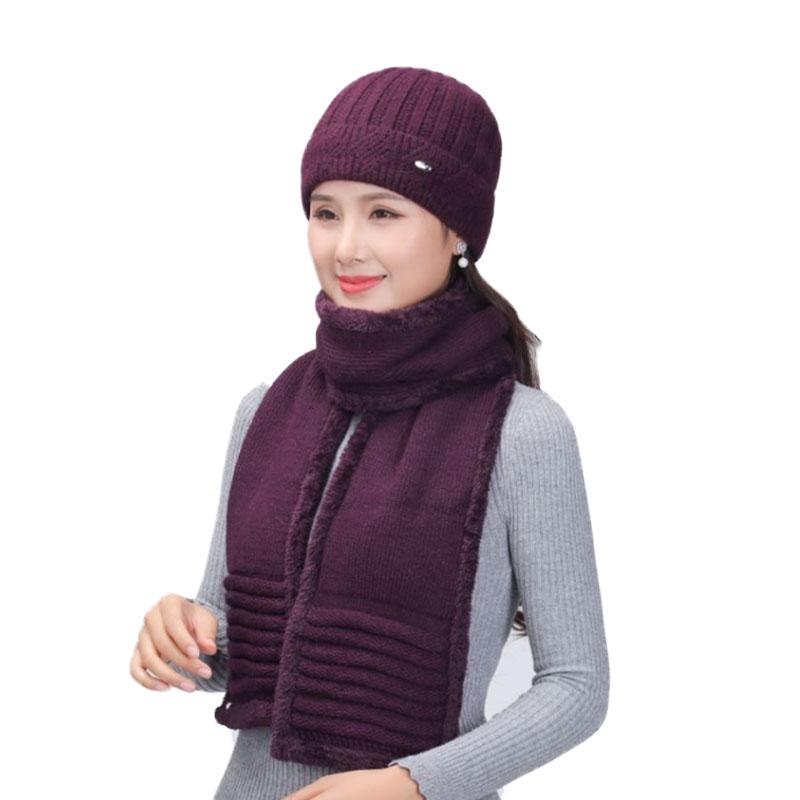 

Winter Fur Beanie Hats Scarf Set For Women Thicken Skullies Warm Female Cap Skullies Beanies Gorros Winter Hat Cap Shawl, Coffee