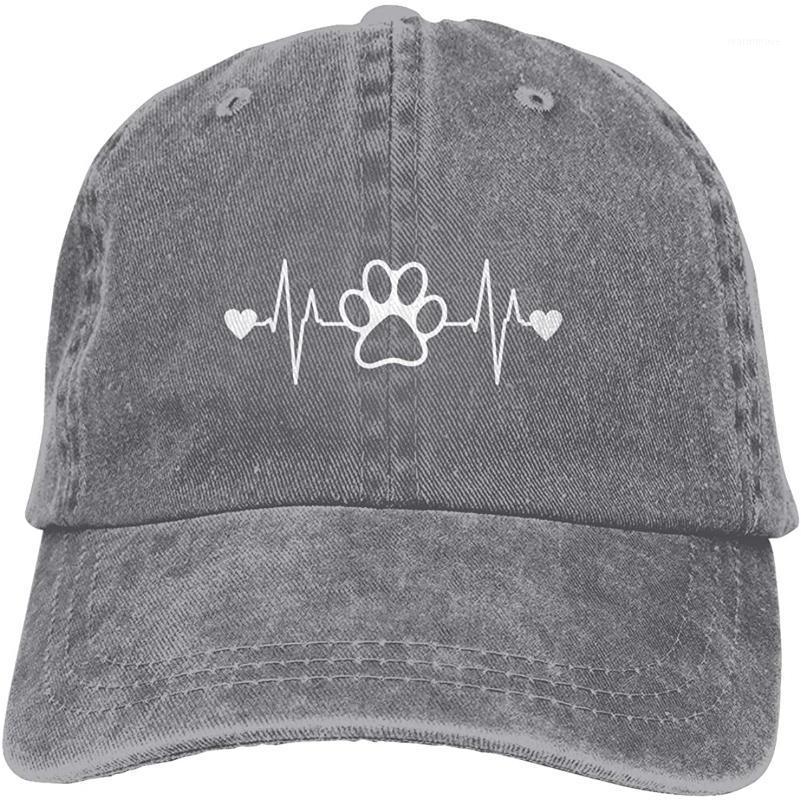 

Print Heartbeat Unisex Soft Casquette Cap Vintage Adjustable Baseball Caps1, Gray