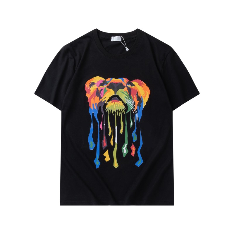 

Mens designer t shirt Large size tees tiger printed Top Fashion Womens Letter Print Short Sleeve Tees Round Neck, Black