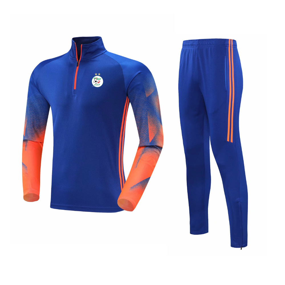 

Algeria Latest Adults Tracksuit For Man Training Sportswear Polyester Soccer Kits Cool Dry Soccer Tracksuit For Club, No 3