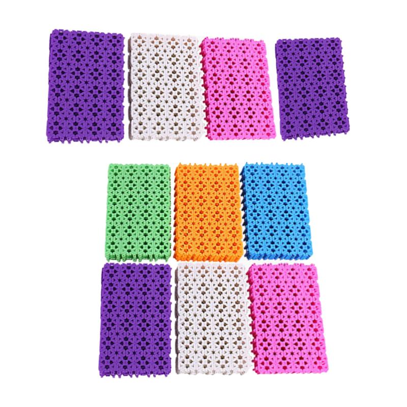 

10pcs Bathroom Anti-slip Mat Shower Pad Hollow Out Mats Antiskid Mat for Home Bathroom Use (Assorted Color