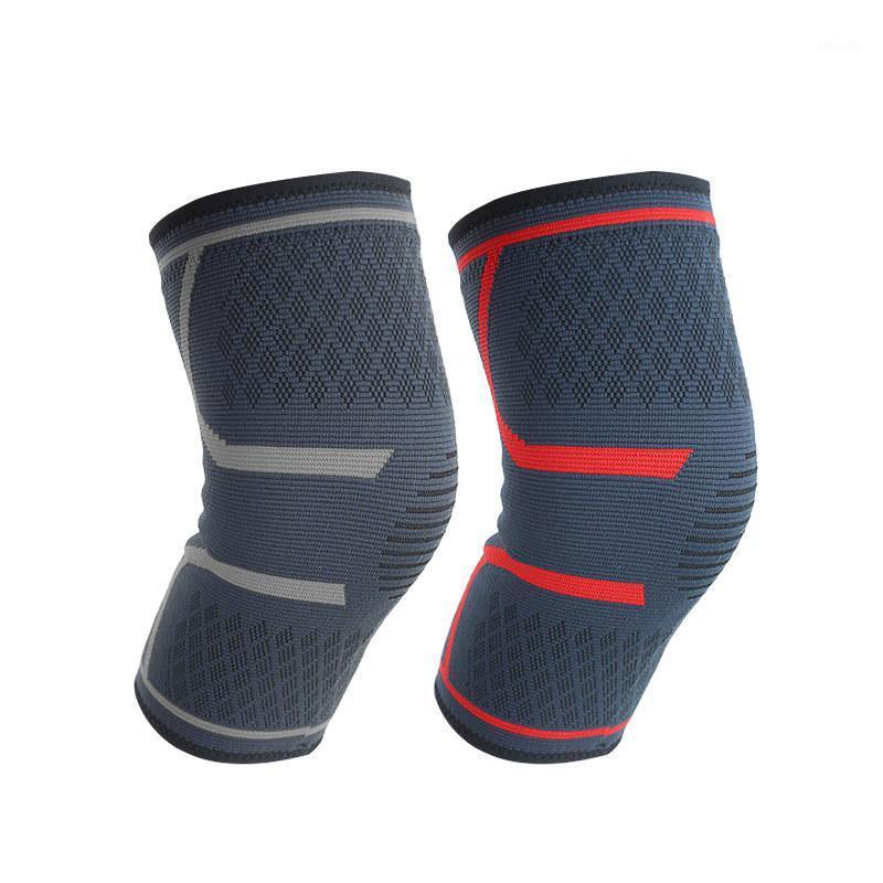 

1 Pcs Elastic Breathable Knee Pads Sports Fitness Kneepad Protective Gear Patella Brace Support Running Basketball Volleyball1, Red