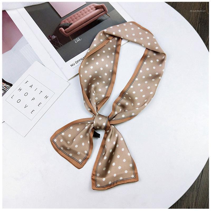 

2020 Elegant Dot Long Silk Scarf Women Hair Tie Band Small Neckerchief Head Scarfs for Ladies Bandana1