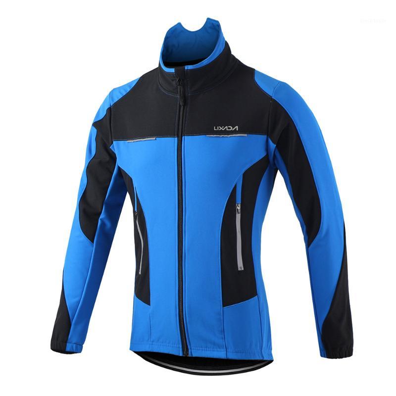 

Lixada Men's Outdoor Cycling waterproof windproof Jacket Winter Thermal Comfortable Long Sleeve Coat Riding Sportswear1, Blue