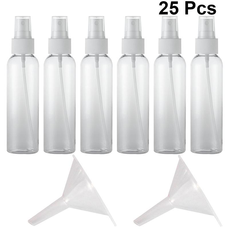 

1 Set Useful 60ml Portable Travel Bottle Lotion Spray Empty Plastic Bottle Press Spray With Funnel For Home Travel Hotel