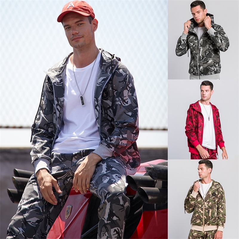 

Mens Camo Tracksuit Set Autumn New Fashion Men Sweatshirt Sweatpants Sweat Suit Male Casual Jogger Sportswear Clothing Sets 201109, Tz58jm grey