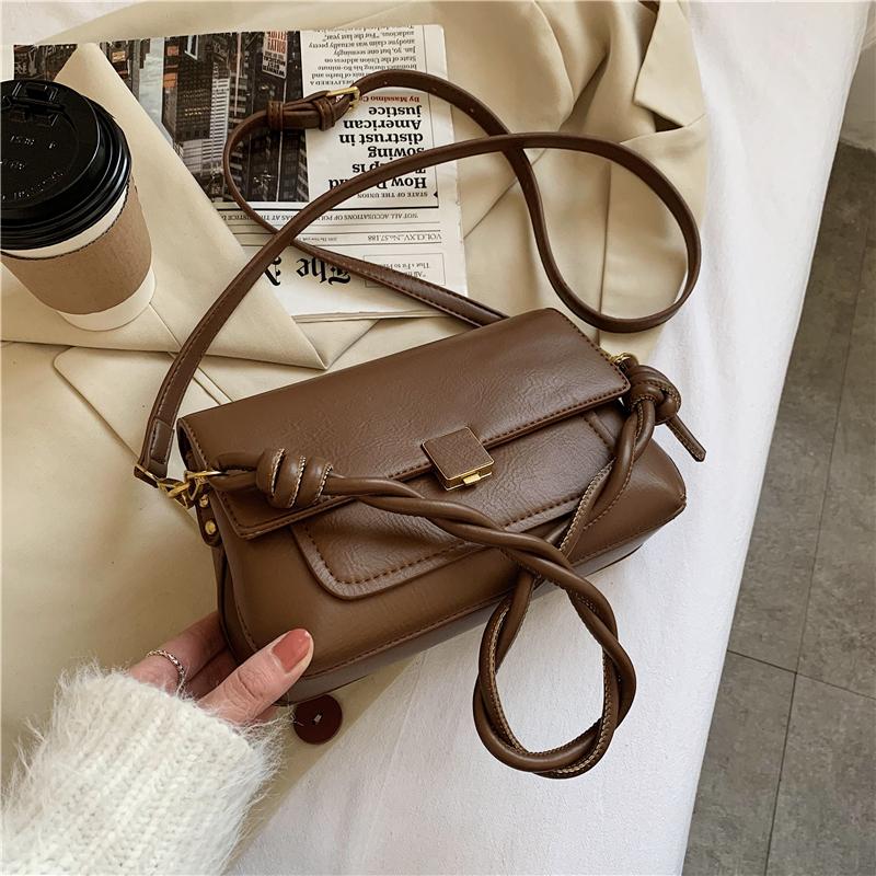

Luxury Handbag Women Bags Designer Leather Messenger Bag Solid Color Crossbody Shoulder Bag Purses Vintage Shoulder Bags Sac, Black