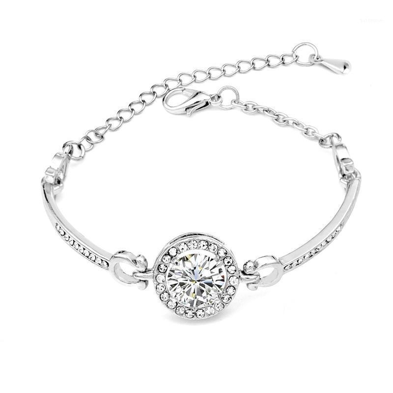 

2020 Hot New Fashion Classic 3 color Round Large Rhinestone Shiny Cuff Opening Bracelet For Women Jewelry Gift Mujer Pulseras1