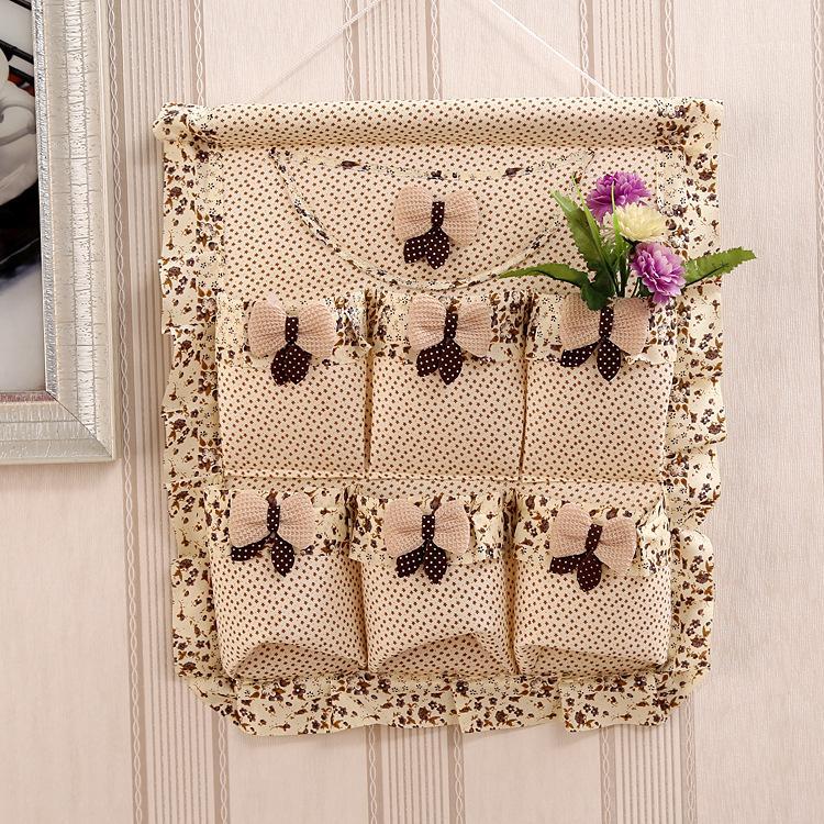 

2PCS/LOT Garden Style Star Pattern Hanging Clothes Storage Bag1, Red