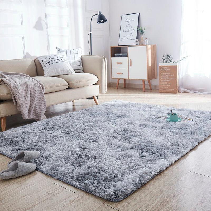 

Nordic living room carpet bedroom bedside mat thickening long hair Bay window rug thickening encryption soft carpet dirt durable1, Yellow