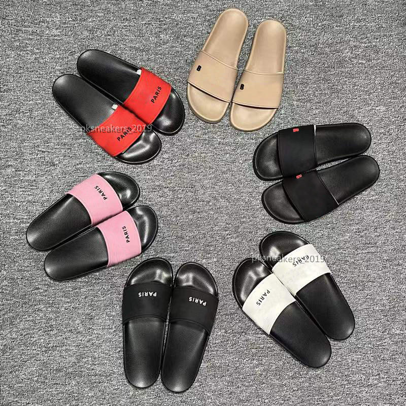 

2021Top Quality Mens Womens Slippers Slide Summer Fashion Wide Flat Sandals Indoor Flip Flop With Box Size EUR36-46