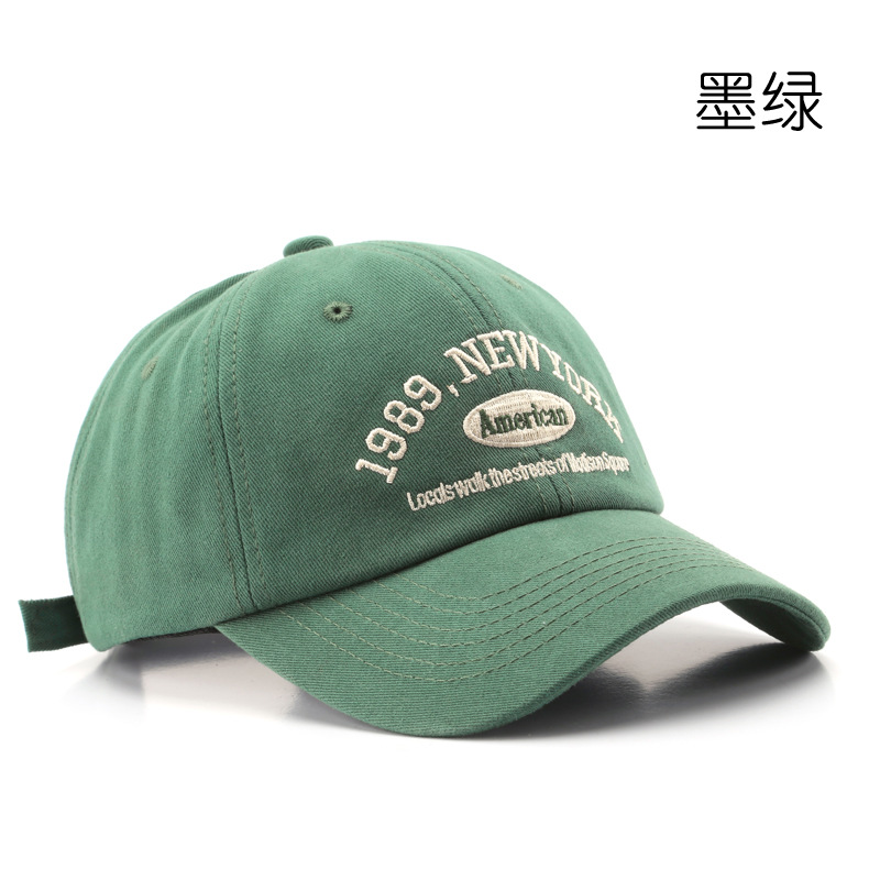 

Hat Women S Spring And Autumn Korean Style Retro Alphabet Embroidered Peaked Cap Outdoor Men S Sports Travel Sun Protection Sun Protection B, Black