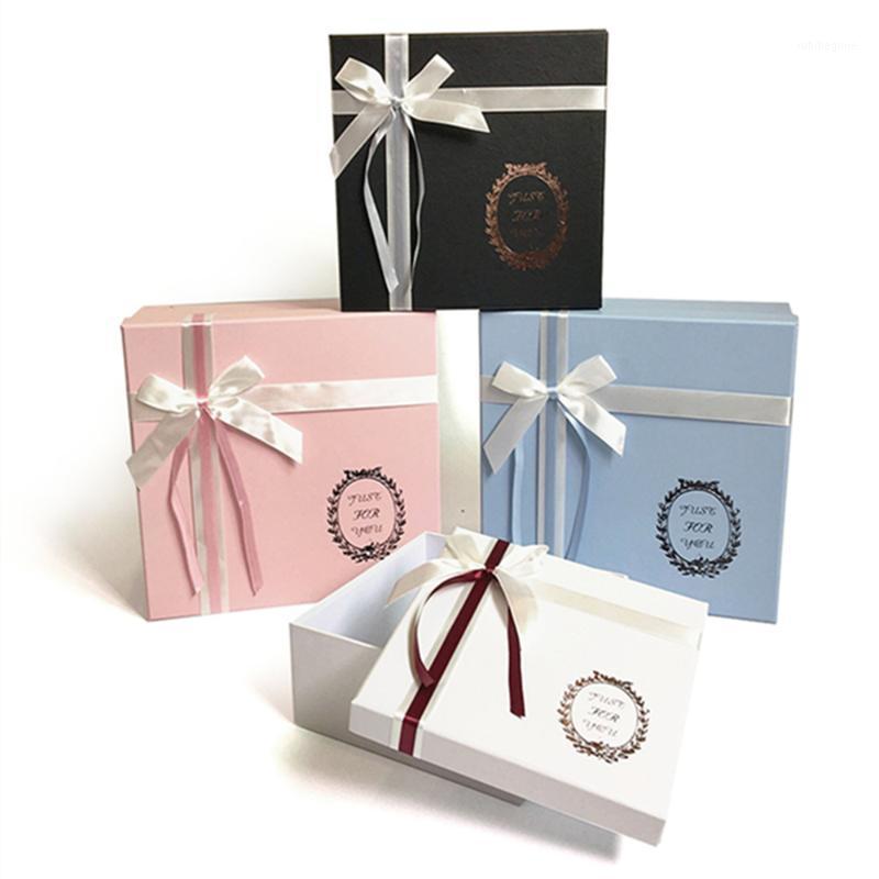 

3pcs/set square shapebowknot gift boxes Valentine's Day packing box Wedding party decoration ramadan flower packing gift box1